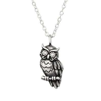 Montebello Ketting Alieke - 925 Zilver - Uil - 6.5x14mm - 45cm