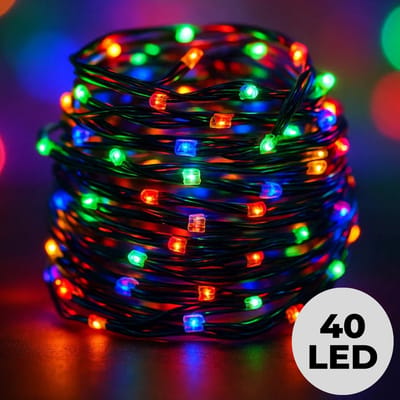 Lomera Kerstboomverlichting - Kerstverlichting - Kerstlampjes - Multicolor LED - 40 LED Lampjes - 3 Meter Lichtsnoer - Soft Wire Draadverlichting - 8 Lichtfuncties - Binnen en Buiten - Spatwaterdicht - Warme Sfeer - Decoratieve Verlichting