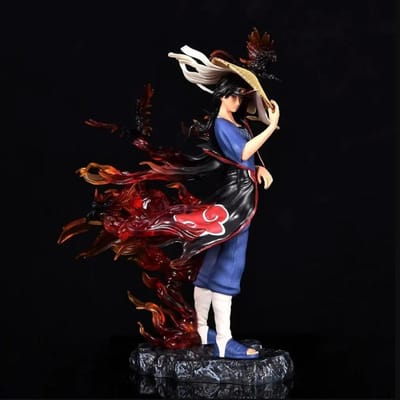 27cm Naruto Anime Figuur Itachi Uchiha Akatsuki Met strooien hoed Actiefiguur Model Standbeeld Collectie Leuk Speelgoed Kinderen Leuk Speelgoed black