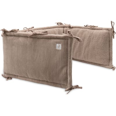 Jollein Baby Bedbumper Ledikant - 180x30cm - Katoen - Cloudy Rib - Milky Coffee
