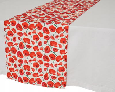 Kaemingk Maki Serie - Tafelloper - 32x140 cm - Czerwono-biały - Weerbestendig