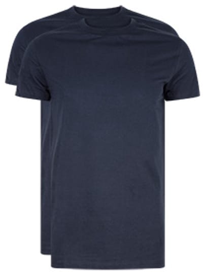 RJ Bodywear - Everyday - Regular Fit - Heren T-Shirt Ronde Hals - Donkerblauw - S