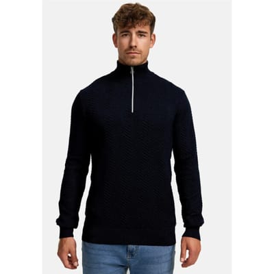 Kronstadt Ks2790 kscarlo half zip knit sky captain