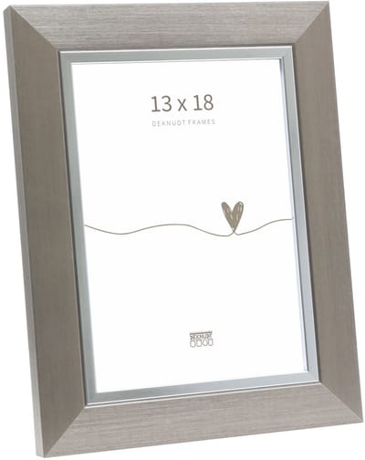 Deknudt Frames fotolijst S45VD1 - zilver met zilverbies - foto 13x18 cm