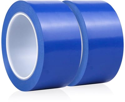 2 Rollen 50mm x 33m Gele Waarschuwingsband, PVC Zelfklevende Tape voor Gevaarlijke Situaties, Vloermarkering en Veiligheidswaarschuwingen