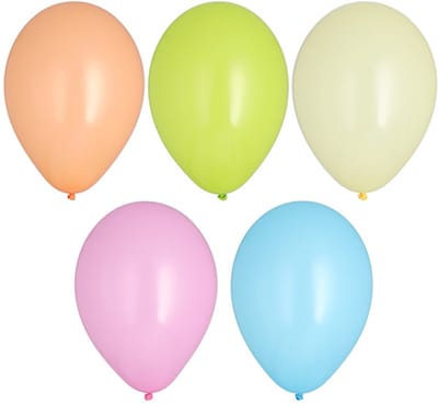 12x 10 Ballonnen Ø 25 cm assorti kleuren Pastel