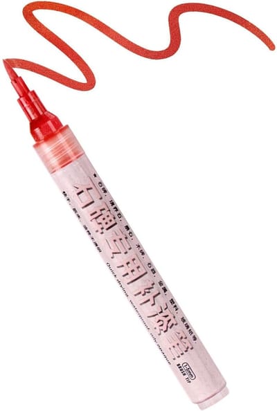Grafsteen Verfstift - Opschrift Restauratie Pen - Graf Belettering Herstellen - Waterdichte Formule - 16 cm - Goud