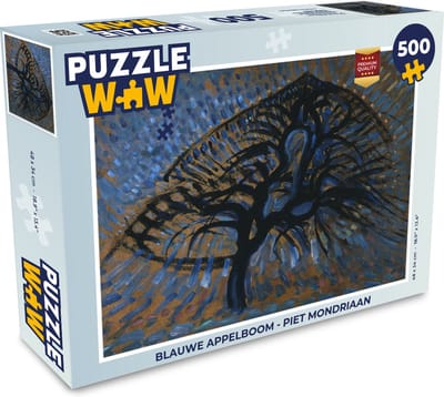 Puzzel Blauwe appelboom - Piet Mondriaan - Legpuzzel - Puzzel 500 stukjes