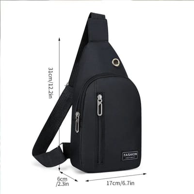 Schoudertas - Klein formaat - Borsttas - Mannen en Vrouwen - Eenvoudig - Nylon - Mode - Waterafstotend - Crossbody Tas - Een Schouder - Zwart
