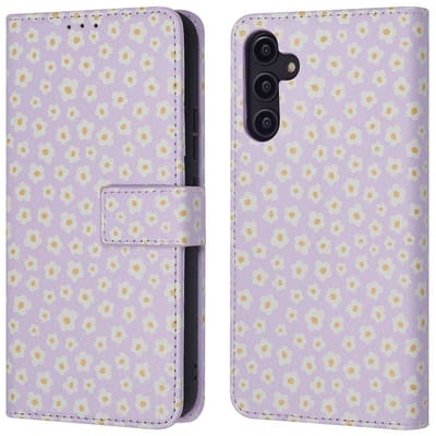 imoshion Hoesje - Geschikt voor Samsung Galaxy A14 (5G) / A14 (4G) - Design Bookcase smartphone - White Daisy