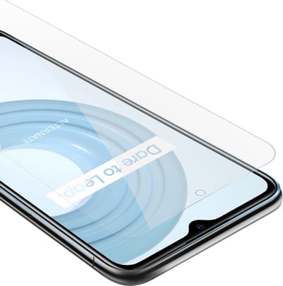 Cadorabo Screenprotector geschikt voor Realme C21 - Pantser film Beschermende film in KRISTALHELDER Geharde (Tempered) display beschermglas in 9H hardheid met 3D Touch