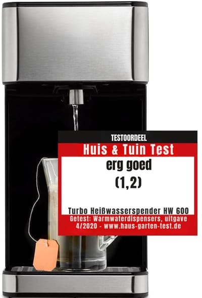 SCH® Heetwaterdispenser - Waterdispenser - Zwart/Zilver - ‎32cm x 26cm x 16cm