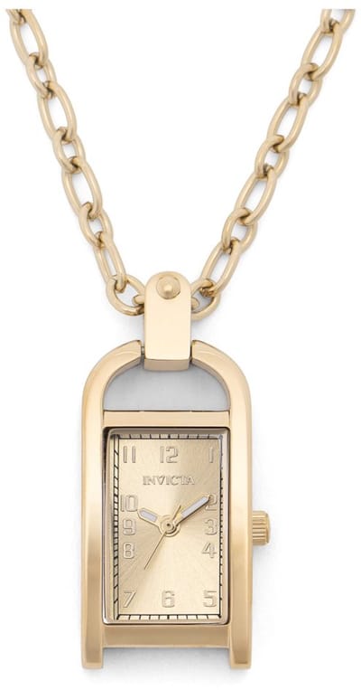 Invicta Mini - Necklace 49935 Dames Horloge - Quartz Uurwerk - Roestvrij Staal met gouden Wijzerplaat - 17mm