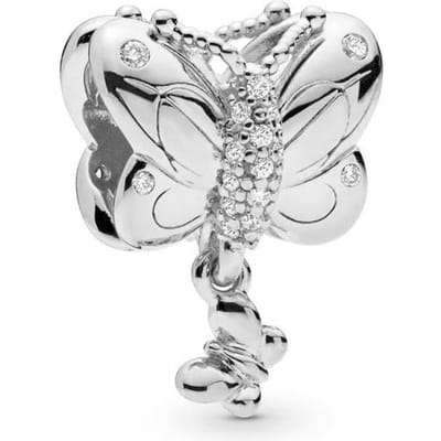 925 Sterling Zilveren Bedel Schommelpaard Koningin Bij Vlinder Vuurvlieg Geschubde Vis Hanger Kraal Fit Mode Armband DIY Sieraden white