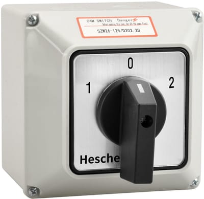 Dailygoody - Schakelaar - 660V 125A - ON-OFF-ON 3 posities - 2 fasen - Eindstukken - Buitenbox voor schakelaars - Geschikt voor algemene toepassingen ...