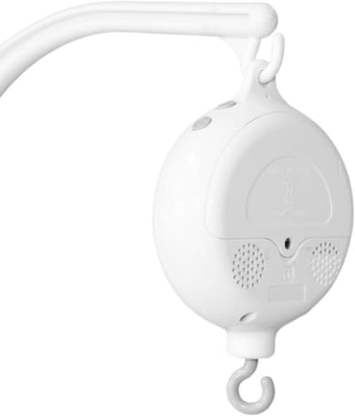 Muzikale wiegdoos - Muziekdoos baby - Baby kalmeren - 35 ingebouwde liedjes - 14 cm - Wit
