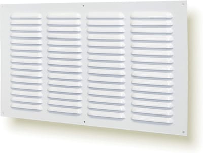Ventilatierooster Wit 45x25 cm - Universeel Regelbaar Luchtrooster voor Binnen en Buiten