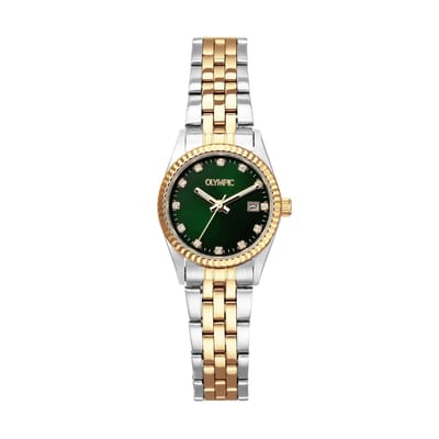 Olympic OL75DSD002B Novi Dames Horloge - Mineraalglas - Staal - Zilverkleurig - 26 mm breed - Quartz - Druksluiting - 5 ATM (douchen)