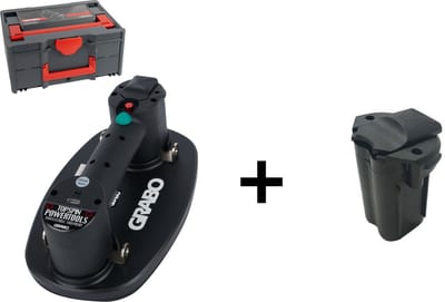 GRABO Plus in Koffer + extra GRABO accu - Elektrische draagbare vacuümzuiger - Handgereedschap - Hefvermogen 120 kg