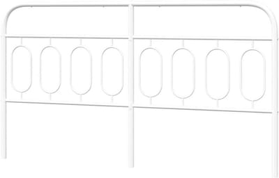Hoofdbord Metaal - Bed Hoofdeinde - Slaapkamer Decoratie - Klassiek Trendy Ontwerp - 160 cm - Wit