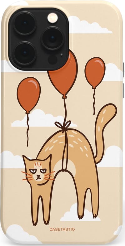 Casetastic Hoesje Geschikt voor Apple iPhone 14 Pro Max Magsafe - Stijlvolle Beschermende Duo-layer Case - Kattenfeest Ballonnen