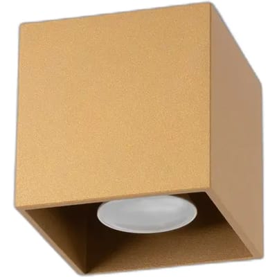 Sollux Lighting Plafondlamp Quad - 10x10x10cm - GU10 - gouden - staal