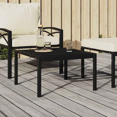 vidaXL - Tuintafel - 60x60x35 - cm - staal - zwart
