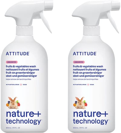 ATTITUDE Groente- en Fruitreiniger Bundel - Spray - 800ml ECO - duurzaam