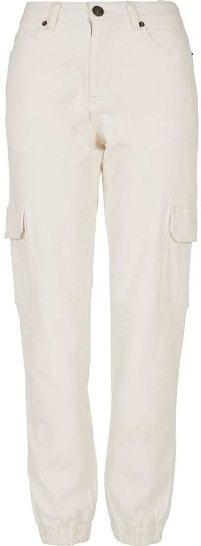 Urban Classics - Organic Stretch Denim Cargobroek - Taille, 27 inch - Wit