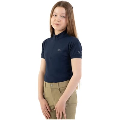 Polo paardrijden half-zip meisje BR Equitation Eevolv Kady