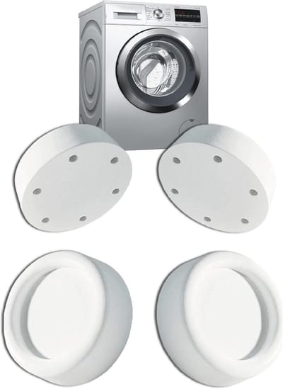 Universele rubberen voeten voor wasmachines en drogers - geluiddempende anti-vibratiepads - 4 stuks