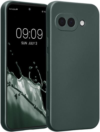 kwmobile metallic telefoonhoesje van TPU - geschikt voor Google Pixel 9a - Flexible case voor smartphone - In metallic petrol