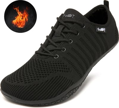 Geweo Barefoot Schoenen - Winter Schoenen - Sportschoenen Heren Dames - Zwart - Maat 37