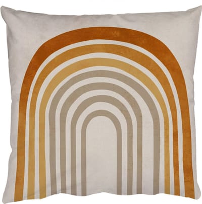 Sierkussens - Kussentjes Woonkamer - 50x50 cm - Minimalistisch - Boog - Lijnen - Beige