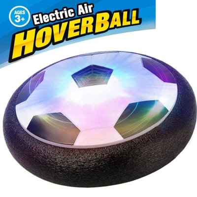 7 inch zweefvoetbal, elektrisch zwevende voetbal met led-muziek, voetbalspel voor binnen voor kinderen, verjaardagscadeau gray