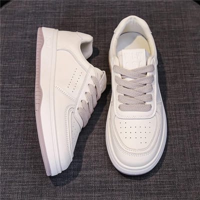 Leren Kleine Witte Schoenen Zachtzool Dames Schoenen Lente Nieuw Veelzijdige Boardschoenen Flats Casual Sportschoenen 40