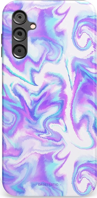Casetastic Hoesje Geschikt voor Samsung A14 (5G/4G) - Stijlvolle Beschermende Duo-layer Case - Tie Dye magie
