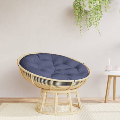 vidaXL - Zitkussen - rond - Ø - 100x11 - cm - oxford - stof - marineblauw
