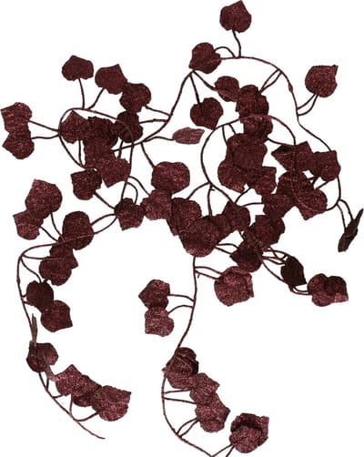 Othmar Decorations Kerstboom slinger - met bladeren - orchidee roze - 200 cm - kunststof