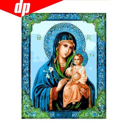 5D DIY Diamantschilderij Godin Vrouwen Volledige Boor Diamantborduurwerk 3D Kruissteek 20X30 blue