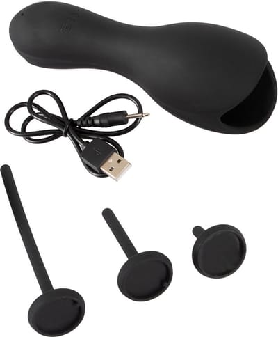 Vibrerende Masturbator met 3 Dilators - Eikel Vibrator - 10 Standen - Oplaadbaar - Zacht Siliconen - Vibrator voor Mannen