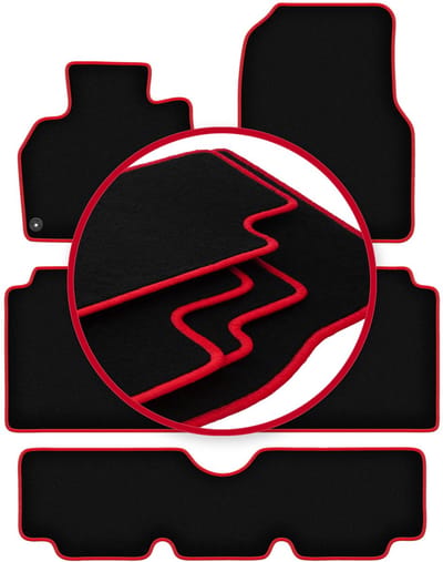 CARLUX-RED automatten voor: Renault Espace IV 7 zitplaatsen (2002-2012)