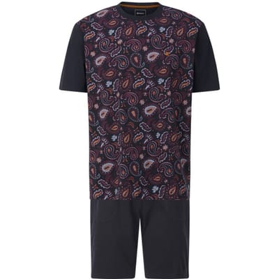 Babista herren Korte Pyjama - 48/50 - donkerblauw - Plus Size