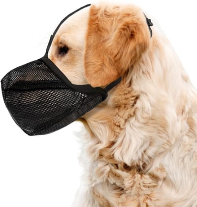 Zachte en Ademende Hondensnuit - Verstelbare Reflecterende Snuit tegen Blaffen, Bijten en Kauwen voor Kleine, Middelgrote en Grote Honden, Veilig voor Hijgen en Drinken (Maat L)