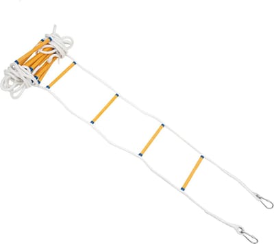 Stemily Vluchtladder - Touwladder - Brandveiligheid - Multifunctioneel - incl. 2 Haken - 7.5 Meter - tot 200 KG