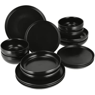 SILVERCREST Serviesset, 16-delig (zwart)