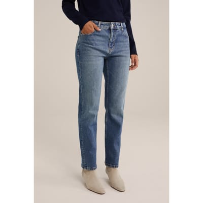 WE Fashion 5-pocket Mid Waist Dark Blue Taglia: W31 | Jeans straight fit Outlet | Donna | Blu