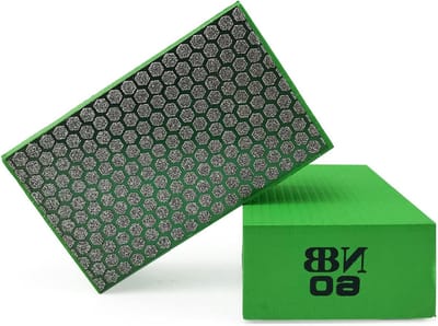 SnelShoppen - Diamond Schuurblok voor Handmatig Schuren en Polijsten - 60# Groen Hexagonaal - Voor Graniet, Marmer, Glas, Keramiek, Steen - Ideaal voo