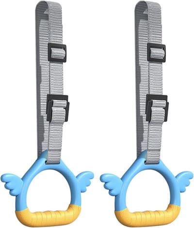 Gymnastiekringen Kinderen - Turnringen Kinderen - Kracht Training - Zelfnivellerend - 250 kg - Blauw Geel