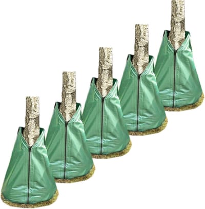 Novatool 5X Zakken voor het bewateren van bomen 75 liter Groene irrigatiezak van robuust PVC Boomzakken Irrigatie Boombewateringszakken Waterzak boom